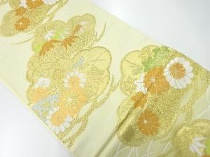 アンティーク 松に菊笹模様織出し袋帯(材料)